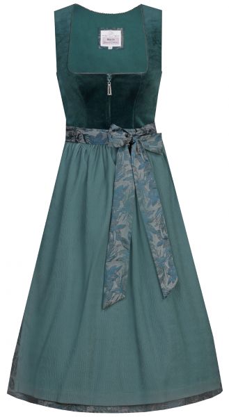 Dirndl midi 70 cm Irsee petrol jade grün dunkelgrün Marjo