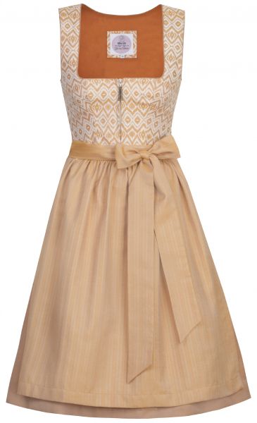 Dirndl midi 65 cm Inning bernstein gelb gold braun Marjo