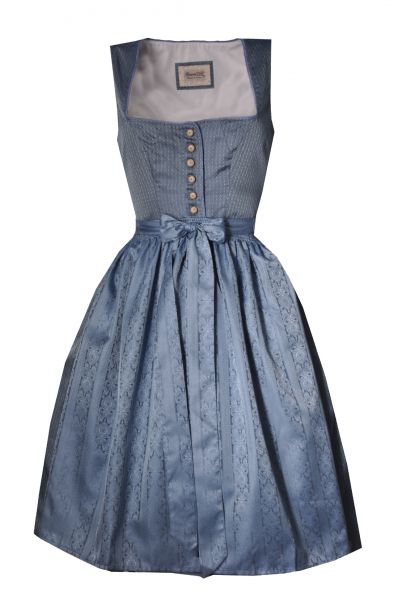 B-Ware / 2. Wahl - Dirndl midi 65cm Altach rauchblau blau Stockerpoint