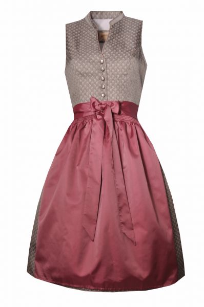 B-Ware / 2. Wahl - Dirndl midi 65cm Hambühl grau rosa pink Stockerpoint