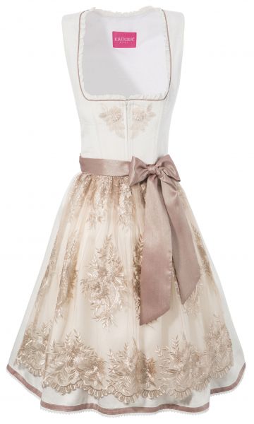 B-Ware / 2. Wahl - Dirndl 60 cm Malia offwhite beige Krüger