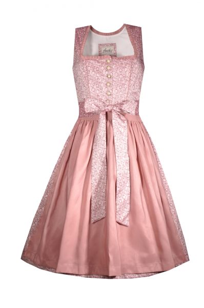 Dirndl midi 60cm 6069 rosa Fuchs