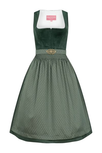 Dirndl midi 70 cm Alisha dunkelgrün grün Samt Krüger Madl