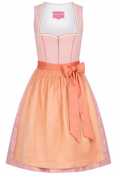 Dirndl midi 60 cm Struffoli rose rosa apricot Krüger Madl Designed by Paola Maria