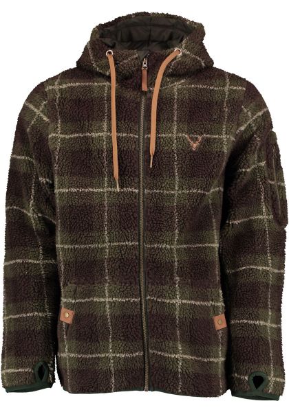 Trachtenjacke Outdoorjacke Fleecejacke Teddyfleece Neuwaldhaus oliv grün dunkelgrün OS Trachten