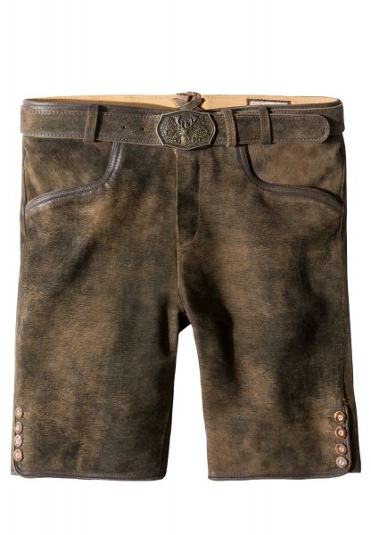 B-Ware / 2. Wahl Lederhose kurz Fred bison gespeckt Stockerpoint