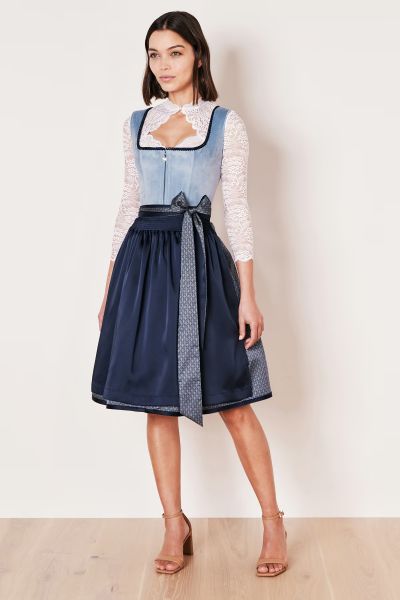 Dirndl midi 60 cm Dena blau Samt Krüger Madl