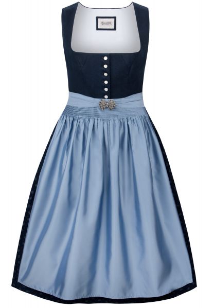 B-Ware / 2. Wahl - Dirndl midi 70 cm Sieglinde nachtblau Stockerpoint